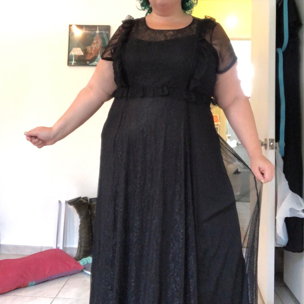 Torrid black lace maxi from runway collection